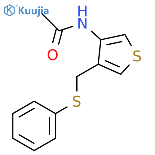 Acetamide, N-[4-[(phenylthio)methyl]-3-thienyl]- structure