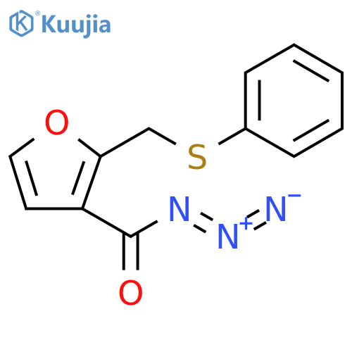 3-Furancarbonyl azide, 2-[(phenylthio)methyl]- structure
