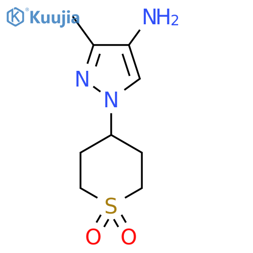 4-(4-amino-3-methyl-1H-pyrazol-1-yl)-1lambda6-thiane-1,1-dione structure