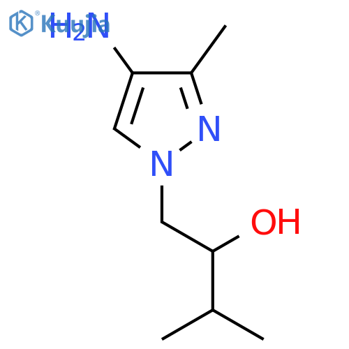 1-(4-amino-3-methyl-1H-pyrazol-1-yl)-3-methylbutan-2-ol structure