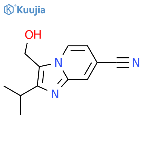 3-(hydroxymethyl)-2-(1-methylethyl)-Imidazo[1,2-a]pyridine-7-carbonitrile structure
