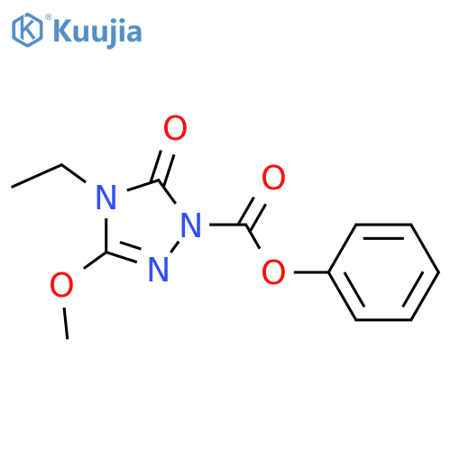 1H-1,2,4-Triazole-1-carboxylic acid, 4-ethyl-4,5-dihydro-3-methoxy-5-oxo-, phenyl ester structure