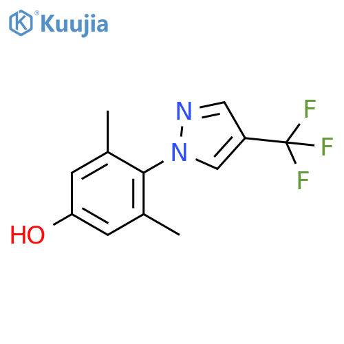 3,5-Dimethyl-4-4-(trifluoromethyl)-1H-pyrazol-1-ylphenol structure