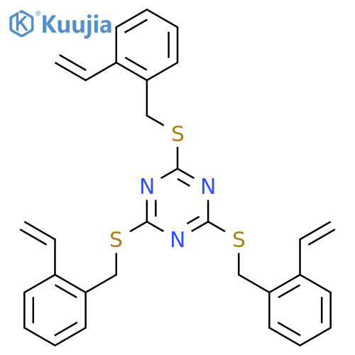 1,3,5-Triazine, 2,4,6-tris[[(ethenylphenyl)methyl]thio]- structure