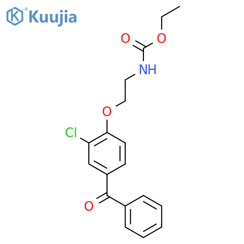 Carbamic acid, [2-(4-benzoyl-2-chlorophenoxy)ethyl]-, ethyl ester structure