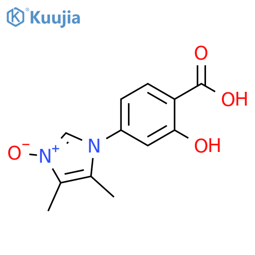 Benzoic acid, 4-(4,5-dimethyl-3-oxido-1H-imidazol-1-yl)-2-hydroxy- structure