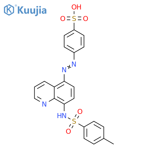 Benzenesulfonic acid,4-[[8-[[(4-methylphenyl)sulfonyl]amino]-5-quinolinyl]azo]- structure
