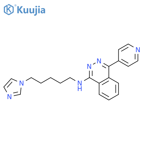 1-Phthalazinamine, N-[5-(1H-imidazol-1-yl)pentyl]-4-(4-pyridinyl)- structure