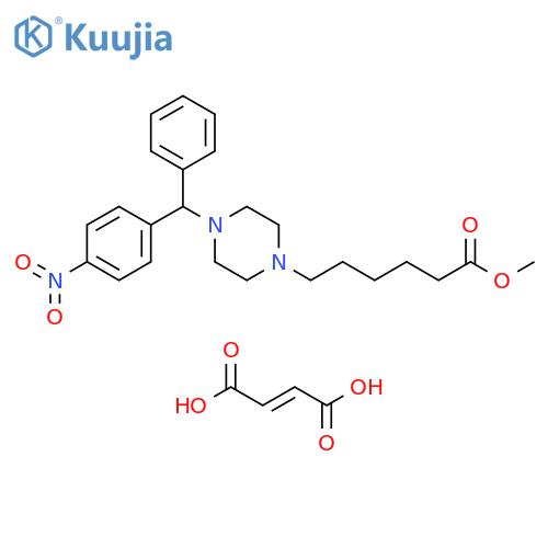 1-Piperazinehexanoic acid, 4-[(4-nitrophenyl)phenylmethyl]-, methyl ester, (2E)-2-butenedioate (1:1) (9CI) structure