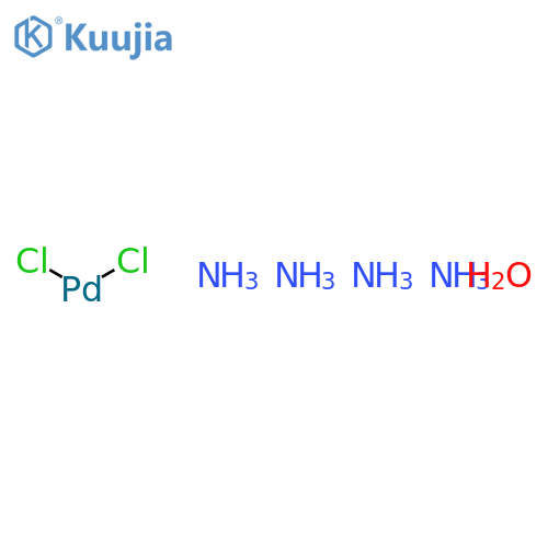 Tetraamminepalladium(II) chloride hydrate structure