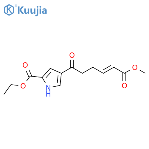 1H-Pyrrole-2-carboxylic acid, 4-(6-methoxy-1,6-dioxo-4-hexenyl)-, ethyl ester, (E)- (9CI) structure