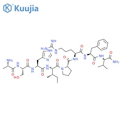 L-Valinamide,L-alanyl-L-seryl-L-histidyl-L-isoleucyl-L-prolyl-L-arginyl-L-phenylalanyl- structure