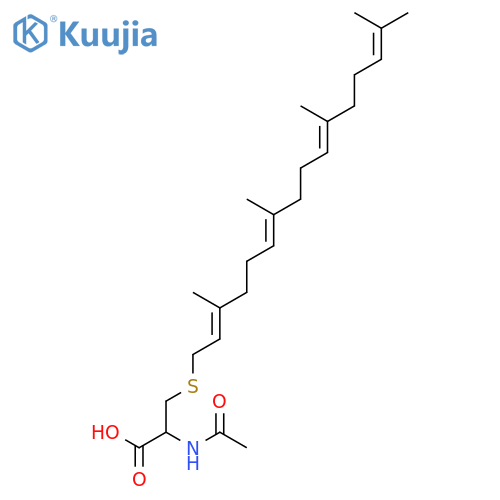 L-Cysteine,N-acetyl-S-[(2E,6E,10E)-3,7,11,15-tetramethyl-2,6,10,14-hexadecatetraen-1-yl]- structure