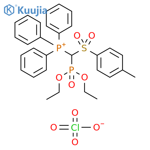 Phosphonium,[(diethoxyphosphinyl)[(4-methylphenyl)sulfonyl]methyl]triphenyl-,perchlorate structure