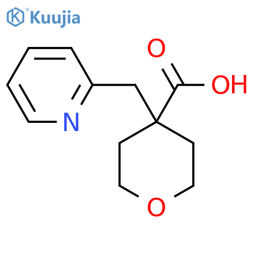 4-(Pyridin-2-ylmethyl)oxane-4-carboxylic acid structure