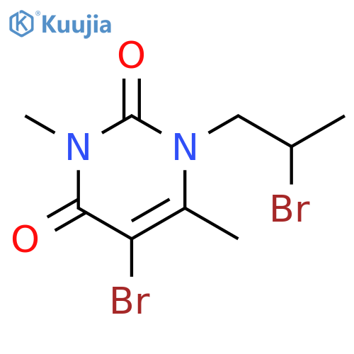 2,4(1H,3H)-Pyrimidinedione, 5-bromo-1-(2-bromopropyl)-3,6-dimethyl- structure