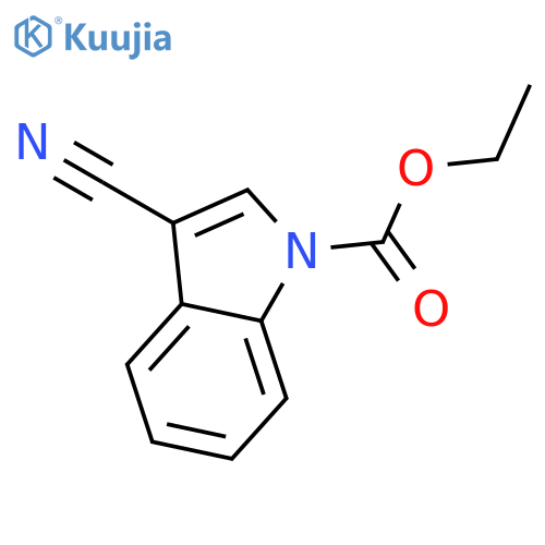 3-cyano-1H-Indole-1-carboxylic acid ethyl ester structure
