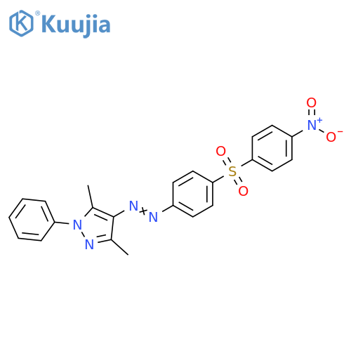 1H-Pyrazole,3,5-dimethyl-4-[[4-[(4-nitrophenyl)sulfonyl]phenyl]azo]-1-phenyl- structure