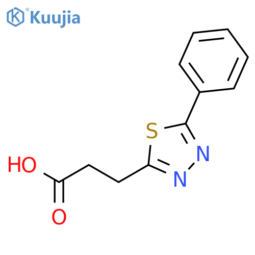 1,3,4-Thiadiazole-2-propanoic acid, 5-phenyl- structure