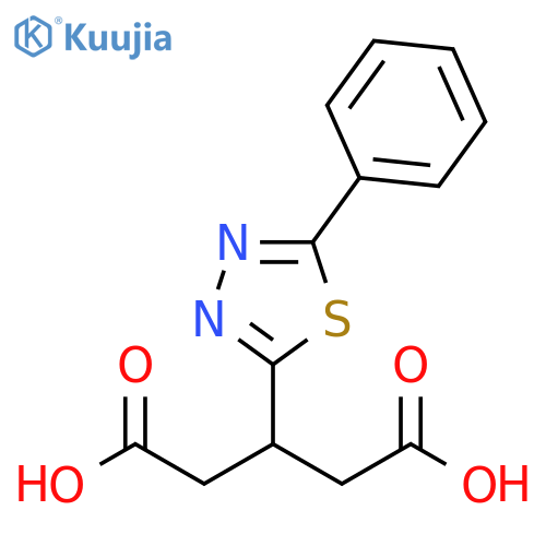 Pentanedioic acid, 3-(5-phenyl-1,3,4-thiadiazol-2-yl)- structure