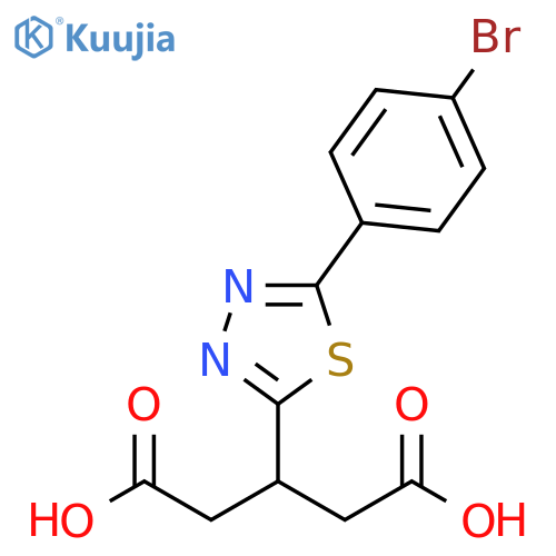 Pentanedioic acid, 3-[5-(4-bromophenyl)-1,3,4-thiadiazol-2-yl]- structure