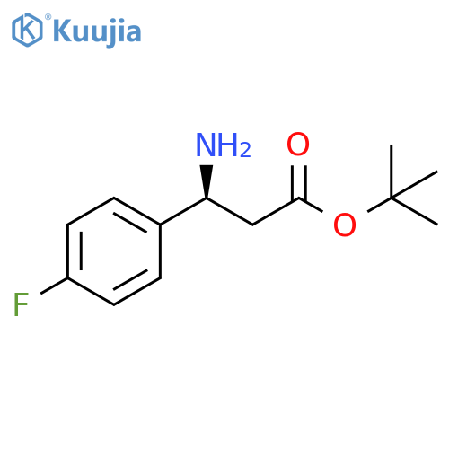 tert-butyl (3S)-3-amino-3-(4-fluorophenyl)propanoate structure