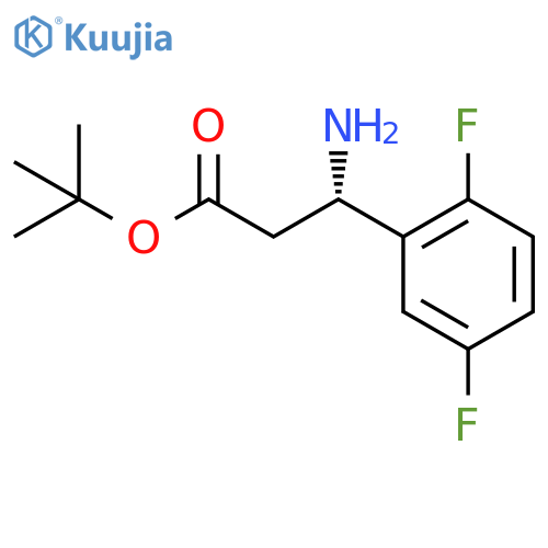 tert-butyl (3S)-3-amino-3-(2,5-difluorophenyl)propanoate structure
