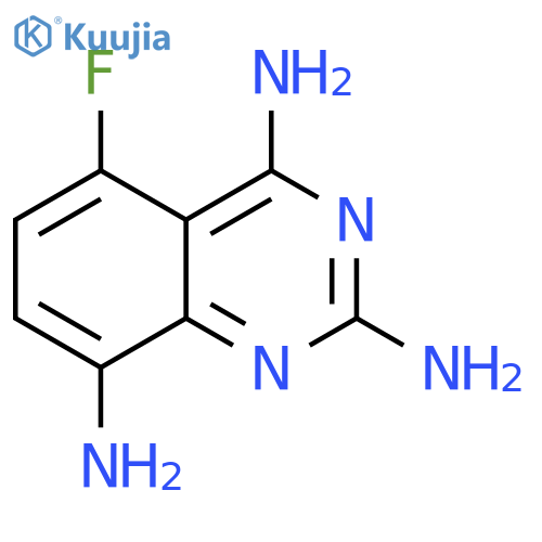 2,4,8-Quinazolinetriamine, 5-fluoro- structure