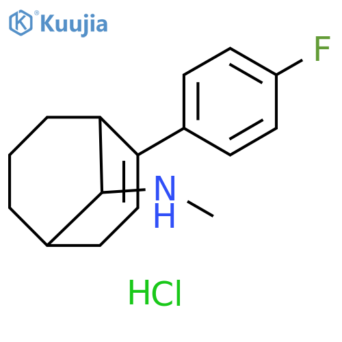 Bicyclo[3.3.1]non-2-en-9-amine, 2-(4-fluorophenyl)-N-methyl-,hydrochloride structure