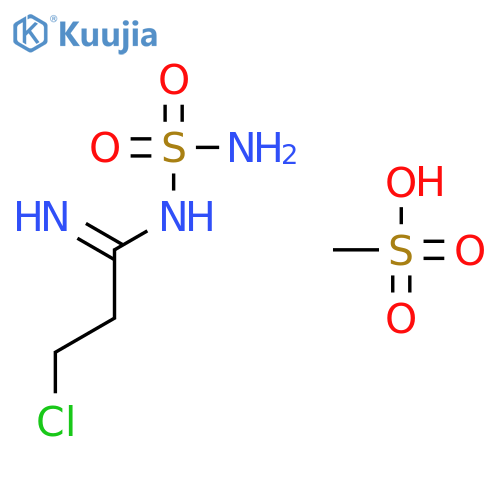 Propanimidamide, N-(aminosulfonyl)-3-chloro-, monomethanesulfonate structure