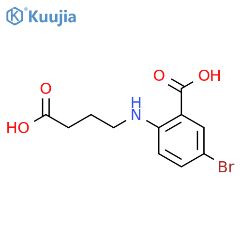 5-Bromo-2-(3-carboxypropyl)aminobenzoic acid structure
