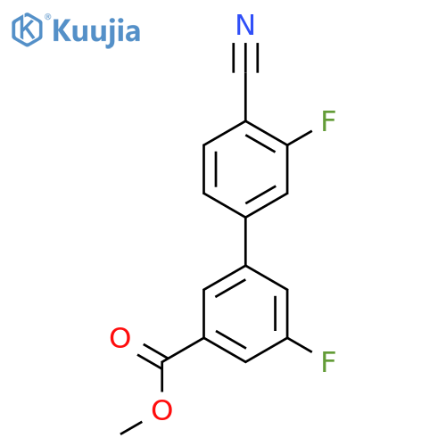 Methyl 3-(4-cyano-3-fluorophenyl)-5-fluorobenzoate structure