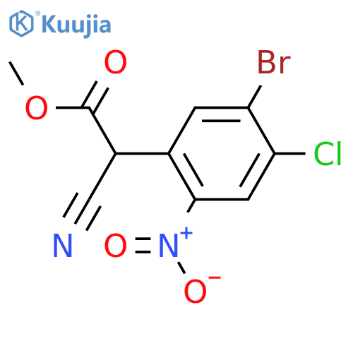 Methyl 2-(5-bromo-4-chloro-2-nitrophenyl)-2-cyanoacetate structure