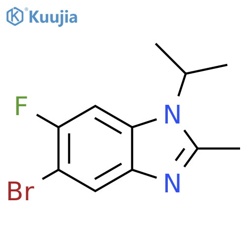 5-Bromo-6-fluoro-1-isopropyl-2-methylbenzimidazole structure