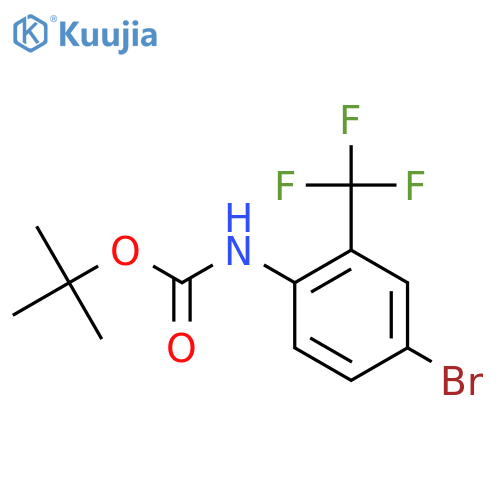 tert-butyl N-[4-bromo-2-(trifluoromethyl)phenyl]carbamate structure