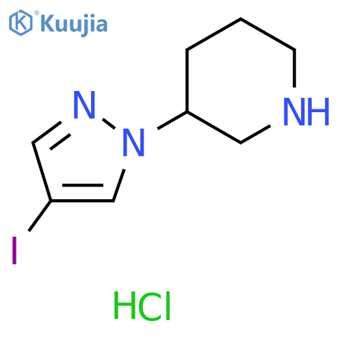 3-(4-Iodopyrazol-1-yl)piperidine Hydrochloride structure