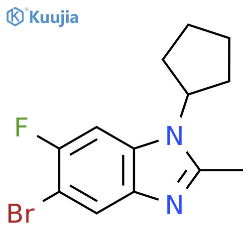 5-Bromo-1-cyclopentyl-6-fluoro-2-methylbenzimidazole structure