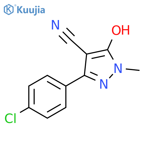 1H-Pyrazole-4-carbonitrile, 3-(4-chlorophenyl)-5-hydroxy-1-methyl- structure