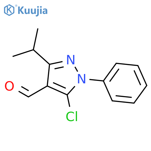 5-chloro-1-phenyl-3-(propan-2-yl)-1H-pyrazole-4-carbaldehyde structure