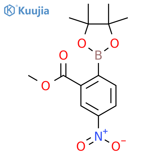 Methyl 5-nitro-2-(4,4,5,5-tetramethyl-1,3,2-dioxaborolan-2-yl)benzoate structure