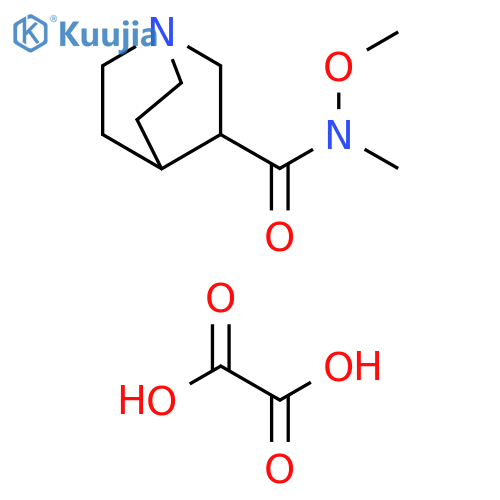 1-Azabicyclo[2.2.2]octane-3-carboxamide, N-methoxy-N-methyl-, ethanedioate (1:1) structure