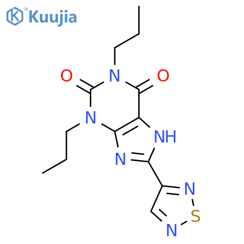 1H-Purine-2,6-dione, 3,7-dihydro-1,3-dipropyl-8-(1,2,5-thiadiazol-3-yl)- structure