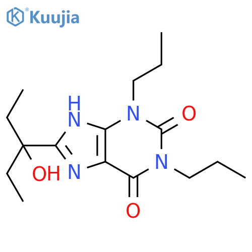 1H-Purine-2,6-dione,8-(1-ethyl-1-hydroxypropyl)-3,7-dihydro-1,3-dipropyl- structure