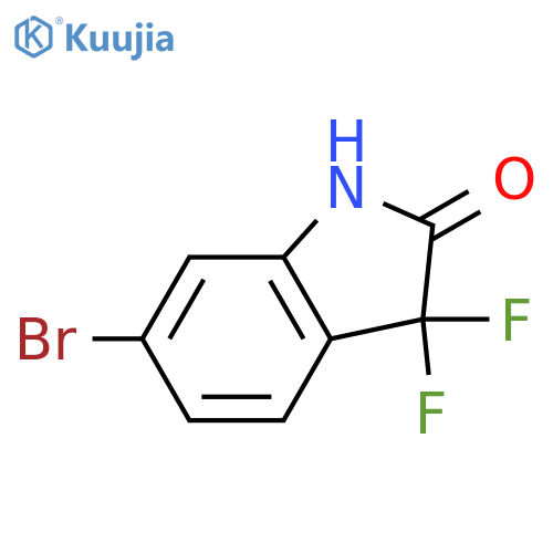 6-bromo-3,3-difluoro-2,3-dihydro-1H-indol-2-one structure