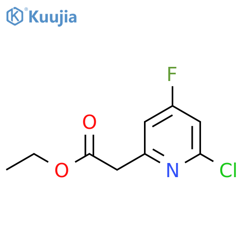 Ethyl (6-chloro-4-fluoropyridin-2-YL)acetate structure