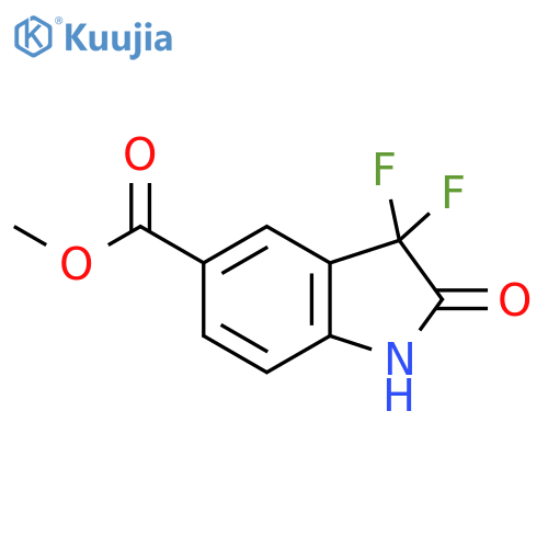 methyl 3,3-difluoro-2-oxoindoline-5-carboxylate structure