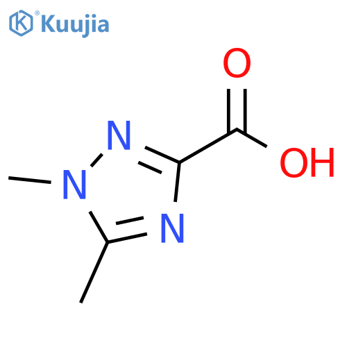 Dimethyl-1H-1,2,4-triazole-3-carboxylic acid structure