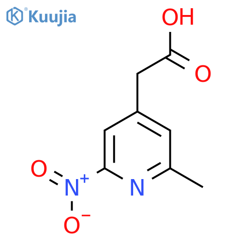 (2-Methyl-6-nitropyridin-4-YL)acetic acid structure