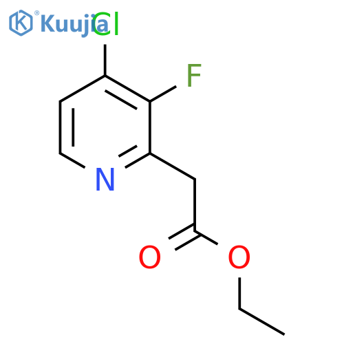 Ethyl (4-chloro-3-fluoropyridin-2-YL)acetate structure