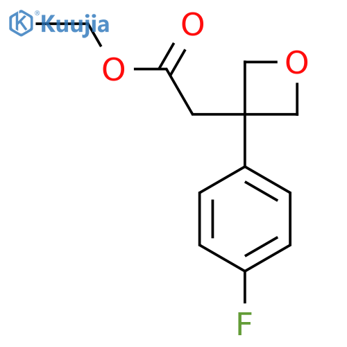 ethyl 2-3-(4-fluorophenyl)oxetan-3-ylacetate structure